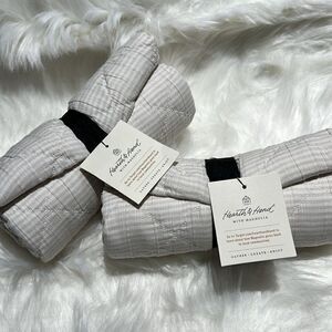 2-Hearth &‎ Hand with Magnolia - King Diamond Stripe Matelasse Pillow Shams